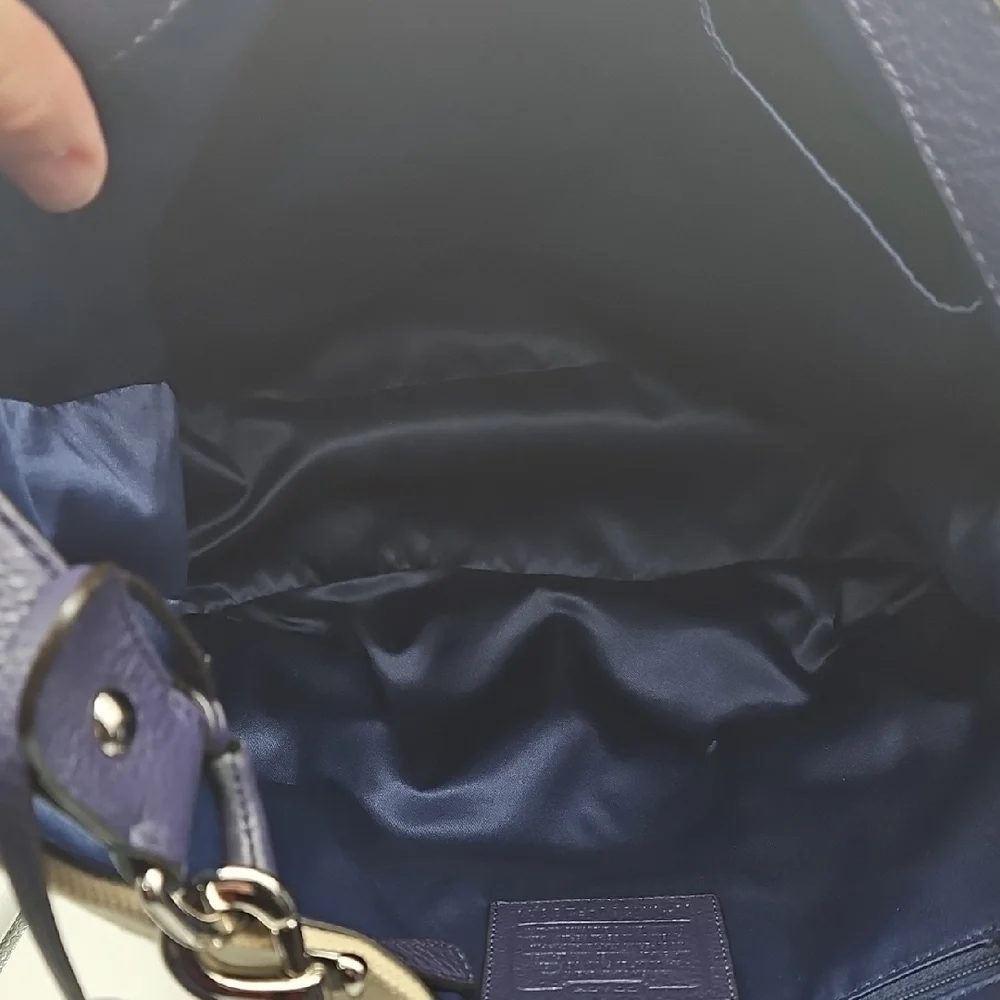 Coach Beige and Purple Tote Bag
